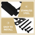 thumbnail image 3 of OUNONA 1 Set (2 Plates) Door Lock Strike Plate Cover Stainless Steel door security plate for Homeowners, 3 of 8