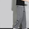 thumbnail image 4 of NOLDARES Sweatpants for Men Fleece Open Bottom Wide Leg Casual Baggy Pants Fashion Elastic Waisted Drawstring Workout Joggers with Pockets(Dark Gray,3XL), 4 of 6