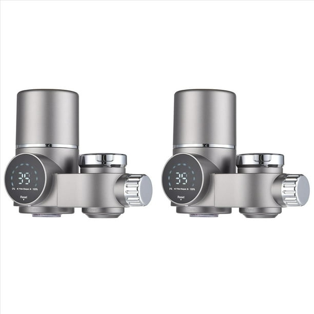 2X Filtro de Agua para Grifo para , Purificador de Agua con Pantalla LED para Grifo, de Filtración de Agua para Grifo con Montaje en Grifo para Cocina