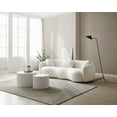 thumbnail image 4 of Mid Century Modern Boucle Curved Sofa - 4-Seat, Off-white, 4 of 11