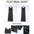 thumbnail image 5 of Asyoly Womens Summer Dresses Boho Striped Racerback Tank Dress Round Neck Side Split Long Beach Dress Maxi Dresses, 5 of 6