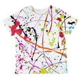 thumbnail image 1 of Splatter Paint White All Over Toddler T Shirt, 1 of 1