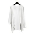 thumbnail image 4 of Cozy Cardigans for Women, Yigetop Large Size Cardigan Summer Long Sleeve Spring Loose Air Conditioning Top Sheer Cardigan White L, 4 of 7