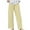 Yellow, variant on YLHFASHION Women's Non Pocket Floral Cotton Linen Casual Pants A Brown