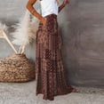 thumbnail image 5 of Ruimatai Women's Bohemian Floral Print High Waist Maxi Skirt with Side Pockets, Loose Flowy Casual Long Skirt for Party Vacation Work All Season, 5 of 6