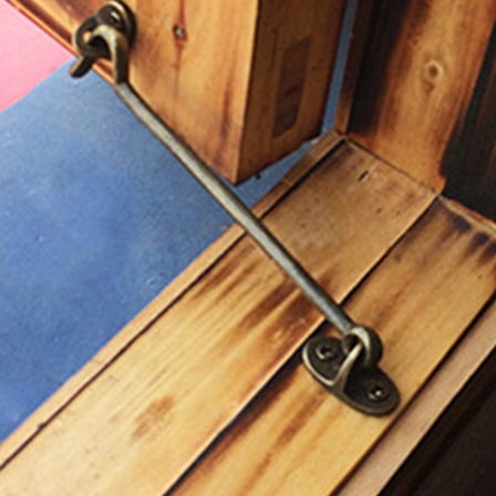 HAKIDZEL 4Pcs Copper Window Hasp Hook Bases for Windproof Fixing Effect 1.4X0.8X0.6In