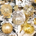 thumbnail image 3 of Adornos de bolas de Navidad BSTDECOR, transparentes, 30 quilates y 6 cm, oro, 3 of 9