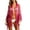 Red, variant on Women's Fringe Sheer Ombre Shawl Wrap Long Sleeve Beach Cover Up Cardigan Lightweight Layer for Vacation Free Size