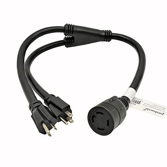 Parkworld 64972 RV 30A 125V TT-30P male to Marine Twist Lock SS1-50R Shore Power 50A 125V female Adapter Cord