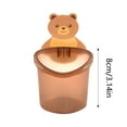 thumbnail image 2 of Adorable Bear Hug No Drill Wall Mounted Toothbrush Holder with Toothpaste Shelf Bathroom Organizer Drying Rack, 2 of 4