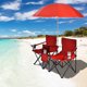 thumbnail image 3 of Costway Silla de Camping con Sombrilla Portátil y Plegable Doble Silla Taburete Tejido Oxford Mini Mesa Posavasos para Exterior Picnic Patio, 3 of 3