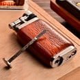 thumbnail image 2 of Cigar Lighter Windproof Point Moxa Wooden Portable Retro Yellow Flame Men's Pipe Lighter Cl-096, 2 of 5