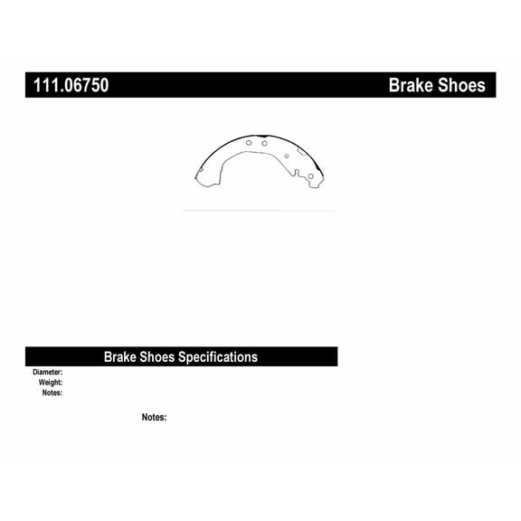Centric 111.06750 Centric Brake Shoes