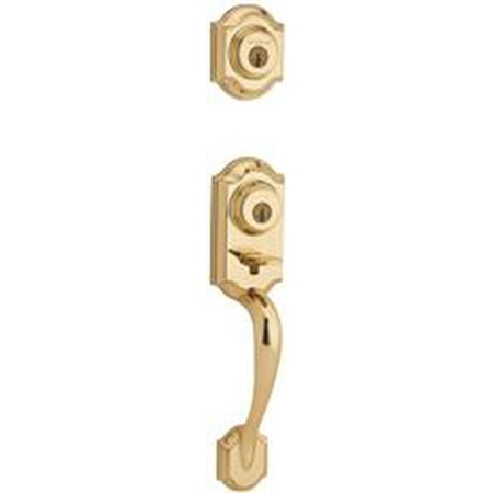 Kwikset Montara 553mnh Handle Set Smartkey Polished Brass