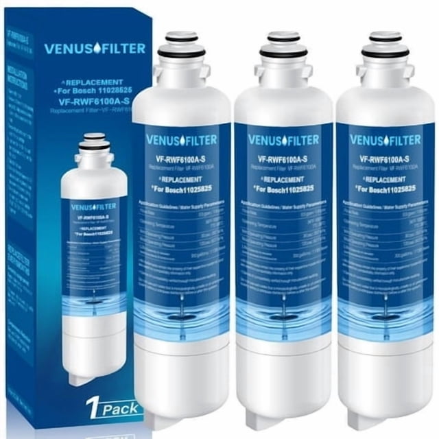 12033030 Remplacement pour Bosch Water Filter - Compatible avec BORPLFTR50 11025825 BORPLFTR55 WFC100MF B36CT80SNS B36CL80ENS (3 Pcs)