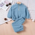 ASFGIMUJ Toddler Boys Jacket Lightweight Baby Girl 2 Piece Outfits Long Sleeve Half Zipper