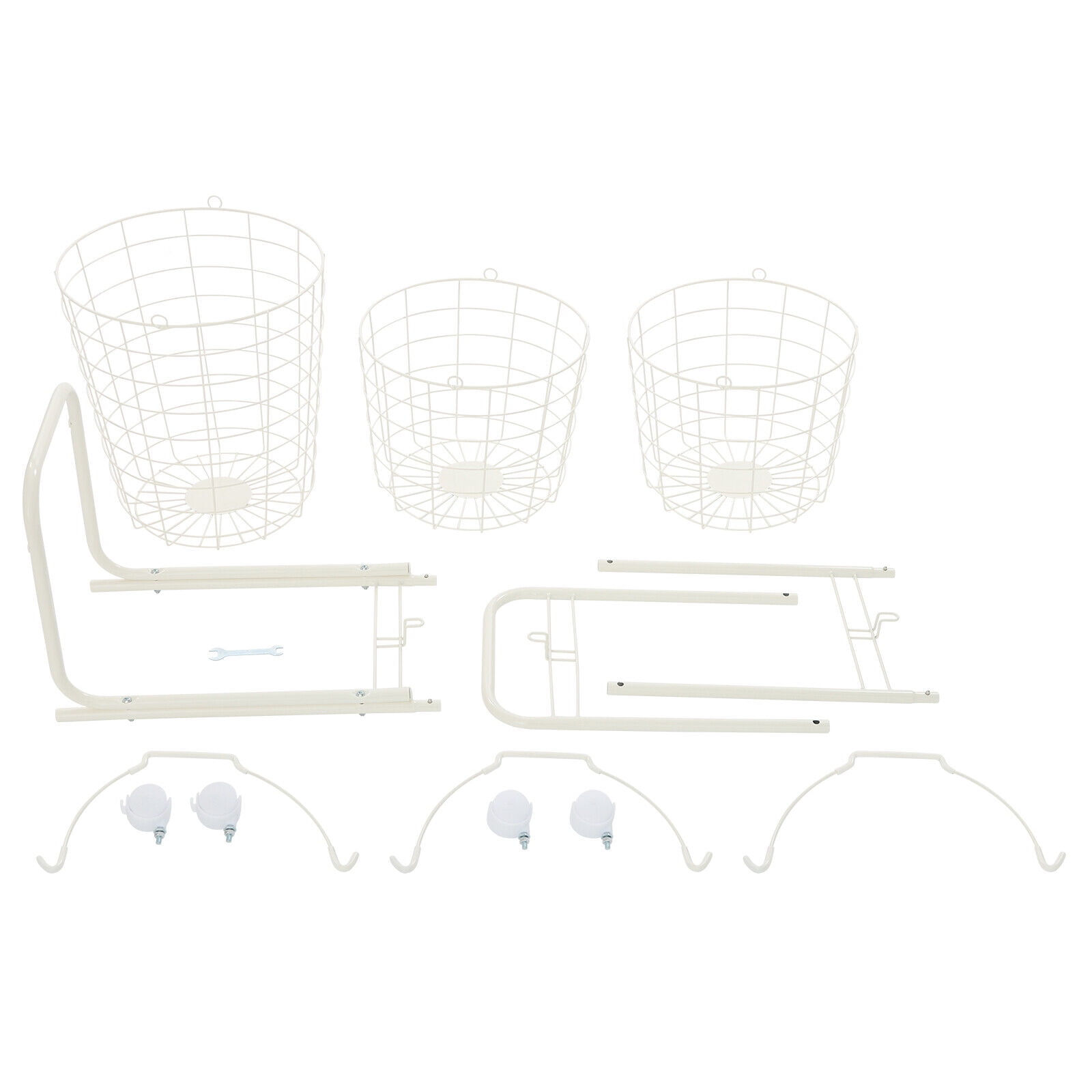 3-Tier Universal Wheels Laundry Hamper Cart Clothes with 3 Removable Basket
