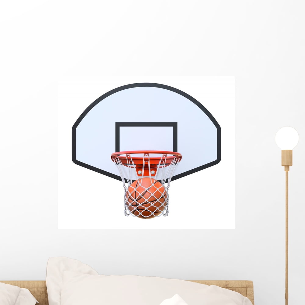 Basket Ball Hoop Wall Decal by Wallmonkeys Peel and Stick Graphic (18