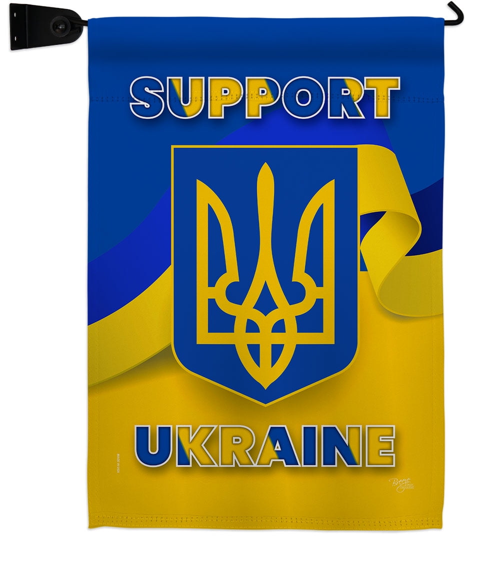 Made in USA Breeze Decor Ukraine Garden Flag Regional Nation International World Country Particular Area House Decoration Banner Small Yard Gift Double-Sided 