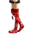 thumbnail image 2 of Women Christmas Stockings Autumn Spring Knitted High Over The Knee Socks Warm Comfortable Thick Long Socks, 2 of 6