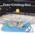 thumbnail image 5 of Spencer Pet Cooling Mat for Dogs Cats Non Toxic Breathable Ice Silk Cooling Pad Blanket for Kennels Crates Sofa Car Seats "X-Large, Blue", 5 of 9