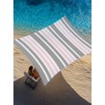 thumbnail image 2 of Sun Shade Sail 8'x10' Pink Stripes Rectangle Sun Shade Sails Canopy Waterproof Grey Striped Lines Outdoor Sunshades Sand UV Block Cover Shades Cloth for Patio Backyard Garden Deck Porch Lawn, 2 of 9