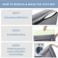 thumbnail image 5 of 36" Soft Pet Couch Bed for Large Dogs Soft Dog Bed Sofa with Egg Crate Foam, 5 of 8