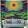 thumbnail image 4 of BCIIG Hippy Sun Tapestry Mushroom Tapestry Abstract Ocean Sunrise Tapestry Plants Mountain Tapestry Bedroom aesthetic wall hanging, 4 of 6