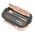 thumbnail image 1 of Bento Box, Portable Leakproof 2 Compartments Thermal Lunch Box With Chopsticks Spoon Detachable Tray Bpa-Free  Materials Dishwasher Safe Lunch Containers For School Office, 1 of 8