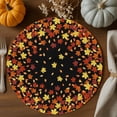 thumbnail image 2 of Fall Round Placemats Set of 4 Fallen Maple Leaves Place Mats Thanksgiving Woven Placemat Autumn Leaf Black Circle Braided Table Mat for Kitchen Dining Table Autumn Party Home Decor 15 Inch, 2 of 9