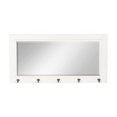 thumbnail image 1 of DesignOvation Pub Mirror with 5 Metal Hooks, White, 1 of 6