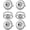 POST .032"white gold, variant on 3 Pairs Screw Earring Backs Replacements,925 Silver Locking Hypoallergenic Screw On Earring Backs for Studs,Screw Backs Fit forThreaded Post 0.032"(Silver)