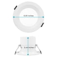thumbnail image 4 of Luxrite 4 inch Commercial LED Recessed Light J-Box, 9/12/15W, 3 Color Selectable 3000K-5000K, IC Rated, Wet Rated 6-Pack, 4 of 8
