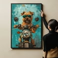 thumbnail image 6 of Border Terrier Dog Poster Riding A Motorcycle - Border Terrier Dog Canvas Wall Art For Bedroom Decor - Funny Bathroom Wall Art - Sister Gifts, 6 of 6