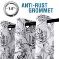thumbnail image 2 of H.VERSAILTEX 100% Blackout Curtains Camellia Floral Printed Drapes Leah Floral Thermal Bedroom Curtains for Living room with Black Liner 2 Panels,52" x 84",Black, 2 of 6