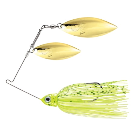 VMC Redline Series Spinnerbait Double Willow 1/2oz Dirty Chartreuse Shad Gold/Gold