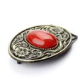thumbnail image 3 of thinsony Antique Vintage Arabesque Turquoise Western Cowboy Belt Buckle Pattern Red, 3 of 4