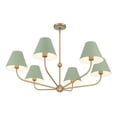 thumbnail image 4 of XAV-B9316-VG-GR Crystorama Lighting Xavier - 6 Light Chandelier-14.25 Inch Tall and 40 Inch Wide-Vibrant Gold/Green Finish, 4 of 7