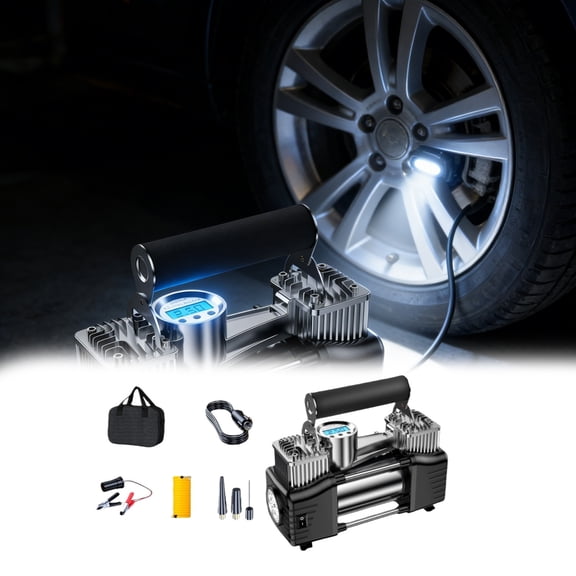 erfcxs Prestige Weatherproof Digital Portable Tire Inflator - Black