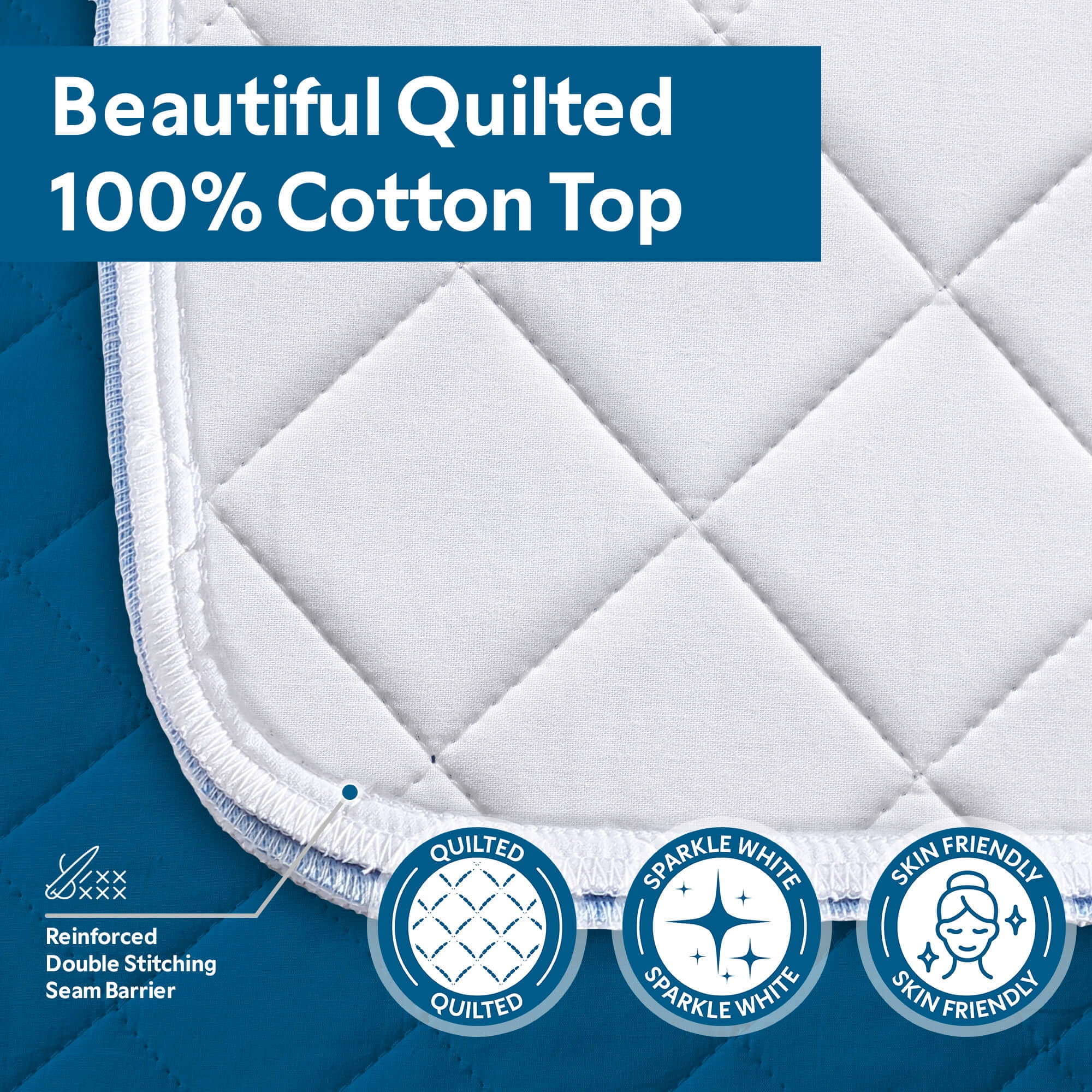 Guardmax Waterproof Incontinence Quilted Bed Pad - Washable & Absorbent Bed Pad for Elderly, Adults, Kids, and Pets. Reuseable Underpad Remains Soft and Comfortable After Every Wash. (34 X 36)