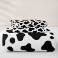 thumbnail image 5 of jejeloiu Classic Black White Cow Print Twin Quilt Set Kids,Neutral Animal Print Twin Coverlet Set For Boy,2-Piece, 5 of 7