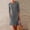 *Dark Gray, variant on U Women's Linen Blend Long Sleeve Crewneck Button Dress with Pockets ,Casual Midi Dress White,Womens Plus XXL