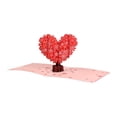 thumbnail image 1 of yuksok Valentine's Day Cards Birthday Card Heart Tree Card for Festival Fathers Day, 1 of 9
