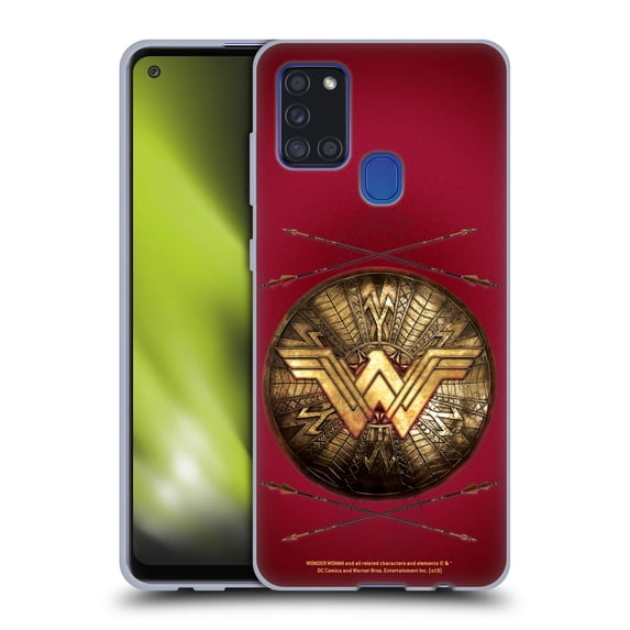Head Case Designs Officially Licensed Wonder Woman Movie Logos Shield And Arrows Soft Gel Case Compatible with Samsung Galaxy A21s (2020)