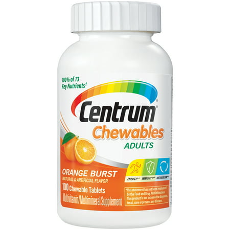 Centrum Adult (100 Count) Multivitamin / Multimineral Supplement Chewable Tablet, Vitamin D3