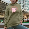thumbnail image 2 of You Melt My Heart with Retro Melting & Smiling Face, Valentine's Day Art Merch Gift, Sand Hooded Sweatshirt or Hoodie, Large, 2 of 5