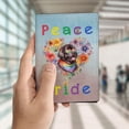 thumbnail image 4 of Peace Love Pride Newfoundland with Rainbow Sunglasses LGBT LGBTQ+ Travel Passport Wallet Newfie Dog Lover Gifts PU Leather Passport Holder Cover - 01004, 4 of 5