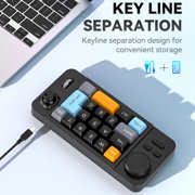 Double Scroll Wheel Mechanical Keyboard 19 Key Small Keypad Color Backlits Programmable Joystick Hot Swappable Switches
