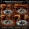 thumbnail image 5 of 3D Halloween Rug, Ghost Skeleton vortex quilted 3D Optical Illusion Rugs | Candy Corn Abyss Quilted Round Mat with Spooky Depth Design Crystal Velvet Soft & Durable Fabric Non-slip（24INCH skull）, 5 of 7
