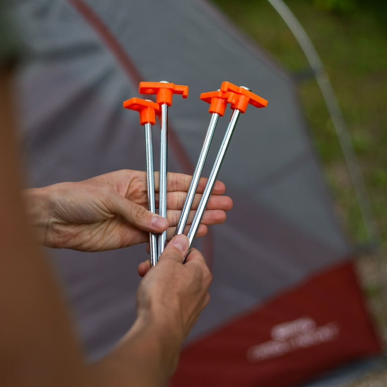 Coghlan s 10 Nail Pegs 4 Pack Heavy Duty Plated Steel Pegs For Staking Tents on Hard Ground